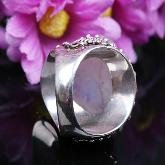 Nepalese Moonstone Ring Tibetan Handmade Ring