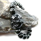 Obsidian 8MM Happy Buddha Wrist Malas Bracelet