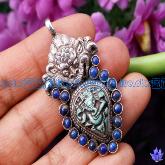 Old Tibetan Handmade Dragon Buddha Pendant