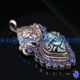 Old Tibetan Handmade Dragon Buddha Pendant