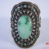 Tibetan Bracelet Handmade Tibetan Sterling Silver Turquoise Dorje Bracelet