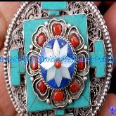 Tibetan Buddhist Prayer Box Pendant Handmade Gau Pendant