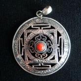 Tibetan Dorje Pendant Handmade Tibetan Stirling Pendant
