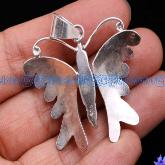 Tibetan Handmade Coral Sterling Butterfly Pendant