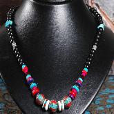 Tibetan Handmade Leather Beads Necklace