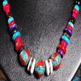 Tibetan Handmade Leather Beads Necklace