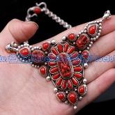 Tibetan Handmade Red Coral Buddha Necklace
