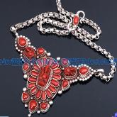 Tibetan Handmade Red Coral Buddha Necklace