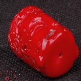 Tibetan Handmade Red Coral Sakyamuni Buddha Pendant