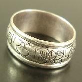 Tibetan Handmade Ring Eight Sacred Buddhist Symbols Spinning Ring