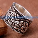 Tibetan Handmade Ring Sterling Silver Dorje Ring