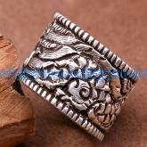 Tibetan Handmade Ring Sterling Silver Dorje Ring