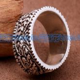 Tibetan Handmade Ring Sterling Silver Dorje Ring