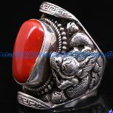 Tibetan Handmade Ring Tibetan Coral Ring