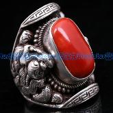 Tibetan Handmade Ring Tibetan Coral Ring
