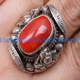 Tibetan Handmade Ring Tibetan Coral Ring