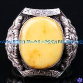 Tibetan Handmade Ring Tibetan Mila Amber Ring