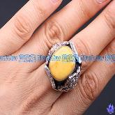 Tibetan Handmade Ring Tibetan Mila Amber Ring