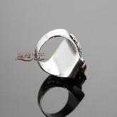 Tibetan Handmade Ring Tibetan Sterling Silver Coral Garnesh Ring