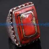Tibetan Handmade Ring Tibetan Turquoise Coral Ring