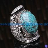 Tibetan Handmade Ring Tibet Turquoise Ring