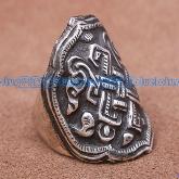 Tibetan Handmade Sterling Silver Endless Knot Ring