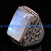 Tibetan Handmade Sterling Silver Moonstone Finger Ring