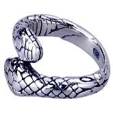 Tibetan Handmade Sterling Silver Surpent Finger Ring