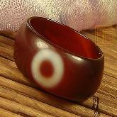 Tibetan Handmade dZi Bead Ring