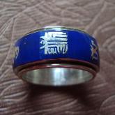 Tibetan Lapis Lazuli Ring Tibetan OM Mantra Ring