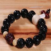 Tibetan Lotus Pixiu Bracelet Tibetan Onyx Lotus Bracelet