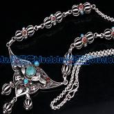 Tibetan Necklace Handmade Tibetan Old Silver Necklace - Dorje