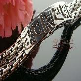 Tibetan OM Bracelet Handmade Tibetan Sterling Silver Bracelet