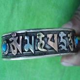 Tibetan OM Mantra Bracelet Handmade Tibetan Silver Bracelet