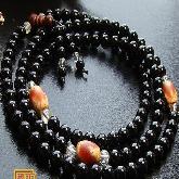 Tibetan Obsidian DZI 108 Prayer Beads Buddhist Prayer Beads