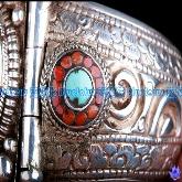 Tibetan Old Sterling Bracelet Handmade Sterling Turquoise Coral Bracelet