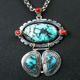 Tibetan Old Turquoise Pendant Handmade Tibetan Pendant