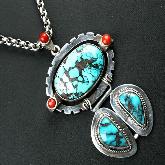 Tibetan Old Turquoise Pendant Handmade Tibetan Pendant