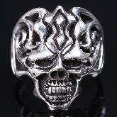 Tibetan Skull Ring Tibetan Stirling Silver Ring