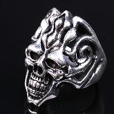 Tibetan Skull Ring Tibetan Stirling Silver Ring