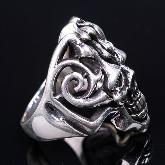 Tibetan Skull Ring Tibetan Stirling Silver Ring