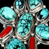 Tibetan Turquoise Pendant Tibetan Handmade Charming Pendant