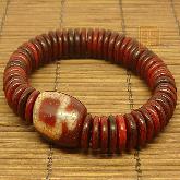 Tibetan dZi Wrist Malas Redsandalwood Buddhist Prayer Beads Bracelet for women