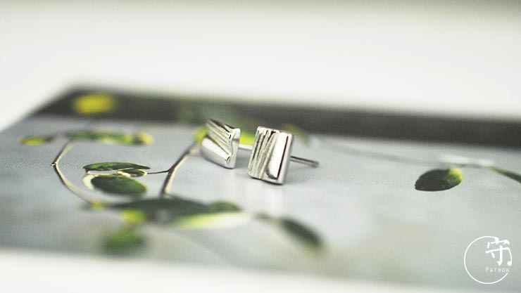 Natural Irregular Stripes Lines Earrings Women Unique Sliver Earring Natural Irregular Stripes Lines Earrings Women Unique Sliver Earring