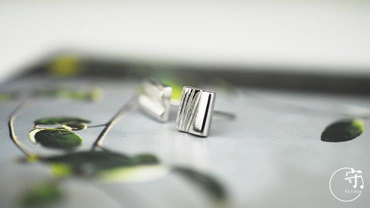 Natural Irregular Stripes Lines Earrings Women Unique Sliver Earring Natural Irregular Stripes Lines Earrings Women Unique Sliver Earring