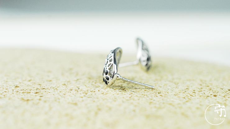 Handmade Hollow Out Flowers Kiss Painting Women 925 Silver Earrings Handmade Hollow Out Flowers Kiss Painting Women 925 Silver Earrings
