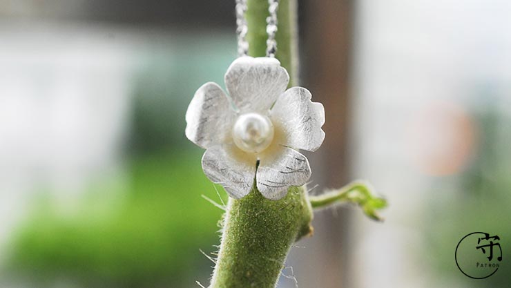Beautiful Handmade Wiredrawing Pearl Flower Pendant Women Sterling Silver Jewelry No Chain Beautiful Handmade Wiredrawing Pearl Flower Pendant Women Sterling Silver Jewelry No Chain