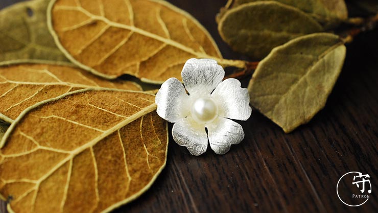 Beautiful Handmade Wiredrawing Pearl Flower Pendant Women Sterling Silver Jewelry No Chain Beautiful Handmade Wiredrawing Pearl Flower Pendant Women Sterling Silver Jewelry No Chain