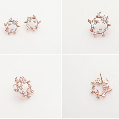 Leaves Round Earrings Leaves Round Earrings