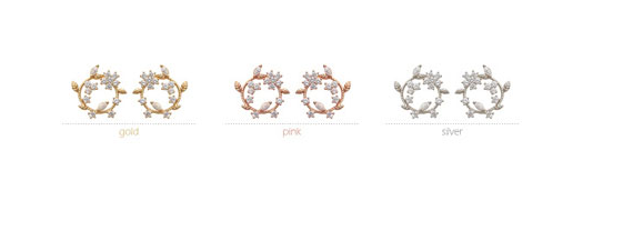 Leaves Round Earrings Leaves Round Earrings
